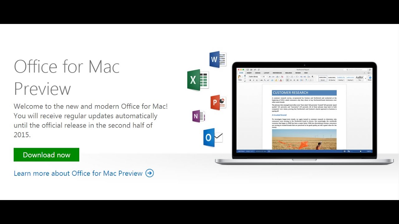 ms office 2016 15.11.2 for mac trial